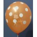 Peach Metallic Polkadots Printed Balloons